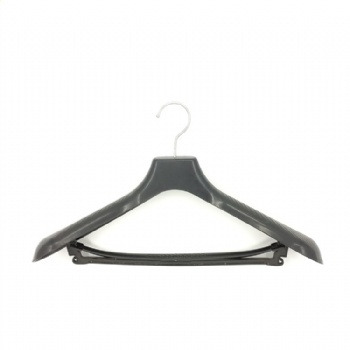 plastic hanger,suit hanger,jacket hanger,heavy clothes hanger with bar