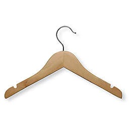Hot Sale Wooden Top Hanger With Round Bar For Hotel Or Home