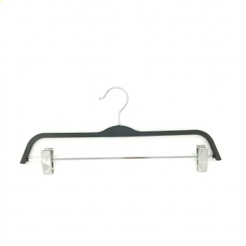 Pants trouser hanger with adjustable clips