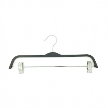 Pants trouser hanger with adjustable clips