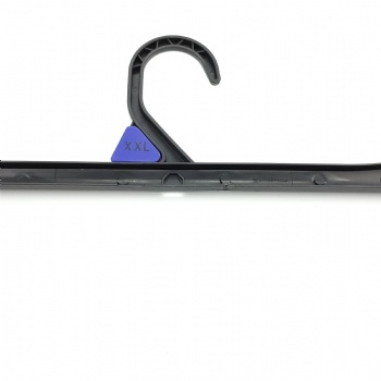 Re-used Black Plastic Bottom Hanger with Pinch Grips