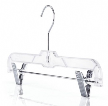 Plastic Trouser & Skirt Clip clear Hangers