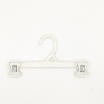 white Plastic Bottom Hanger with Pinch Grips 6108 6110 6112 6114