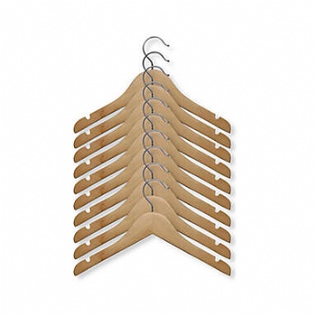 Hot Sale Wooden Top Hanger With Round Bar For Hotel Or Home