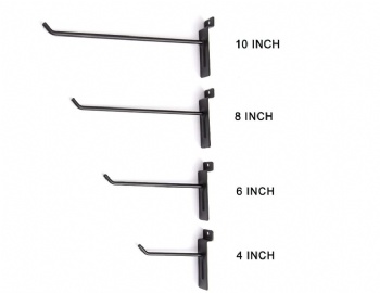 Pole Mast Heavy Duty Black Slatwall Panel Hooks