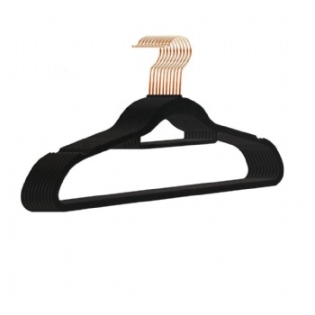 Rose golden flocking Suit Hangers with bar