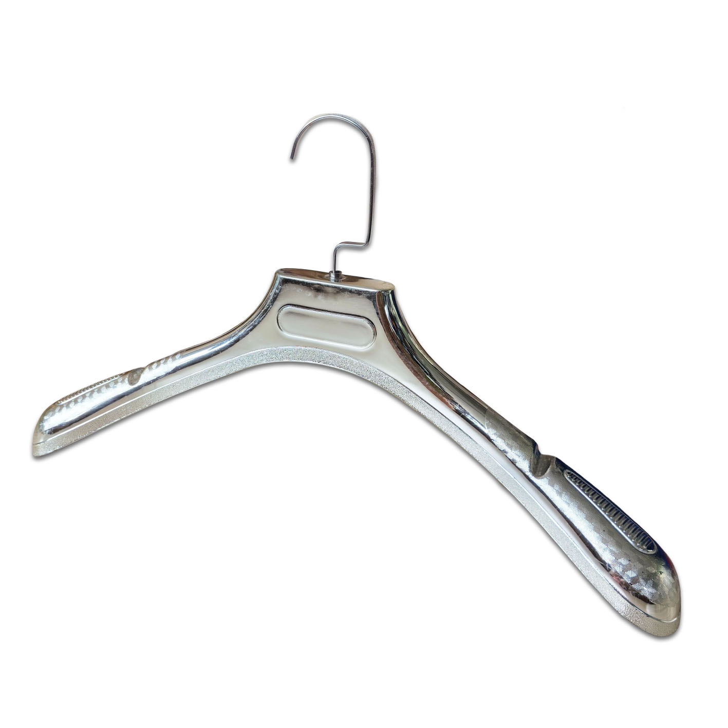 Factory Price Luxury Durable Silver Custom Color Plastic Clothes Hangers for Shops