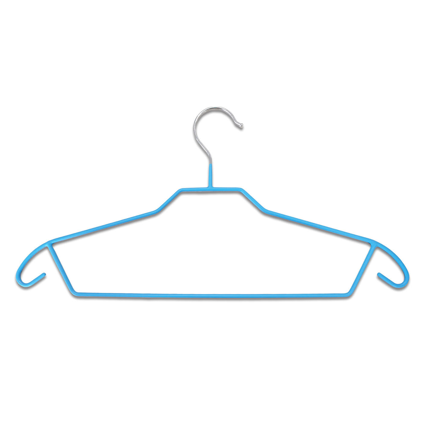 Wholesale Display Non-Slip Metal Laundry Hanger with PVC Coating