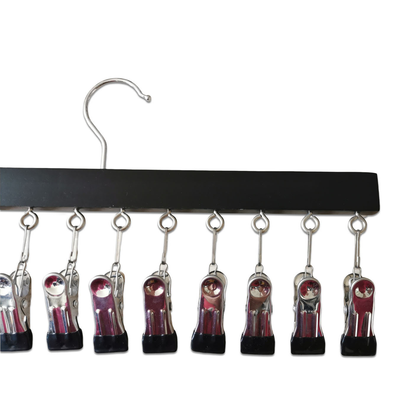 Space Saving Hangers with Metal Clips Storage Legging Hangers for Closet