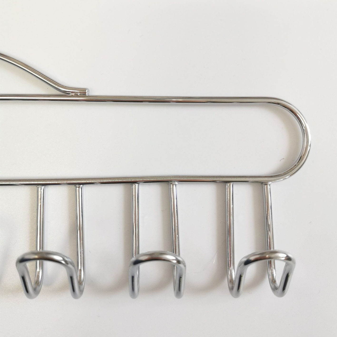 Non-Slip Space Saving Metal Bra Tie Hanger for Closet with 8 Hooks