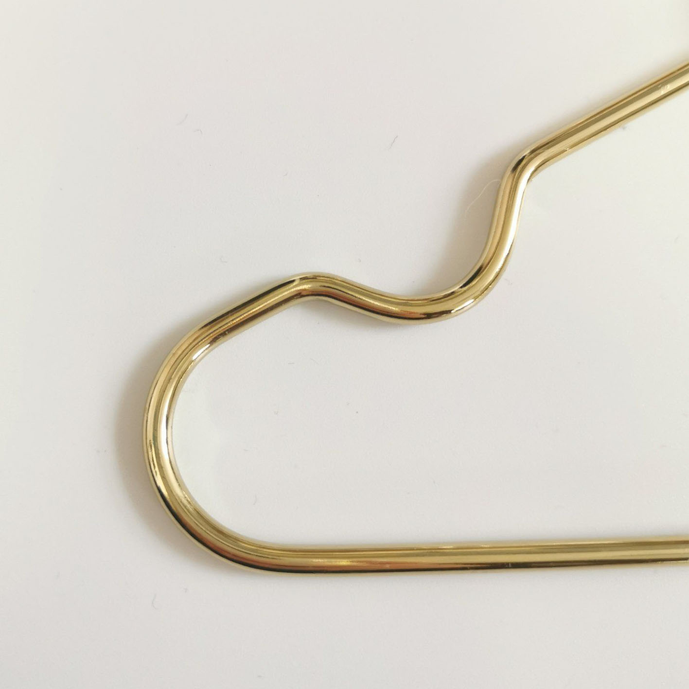 Golden Small Dog Cat Clothes Nursery Kids Metal Pet Hanger with Groove