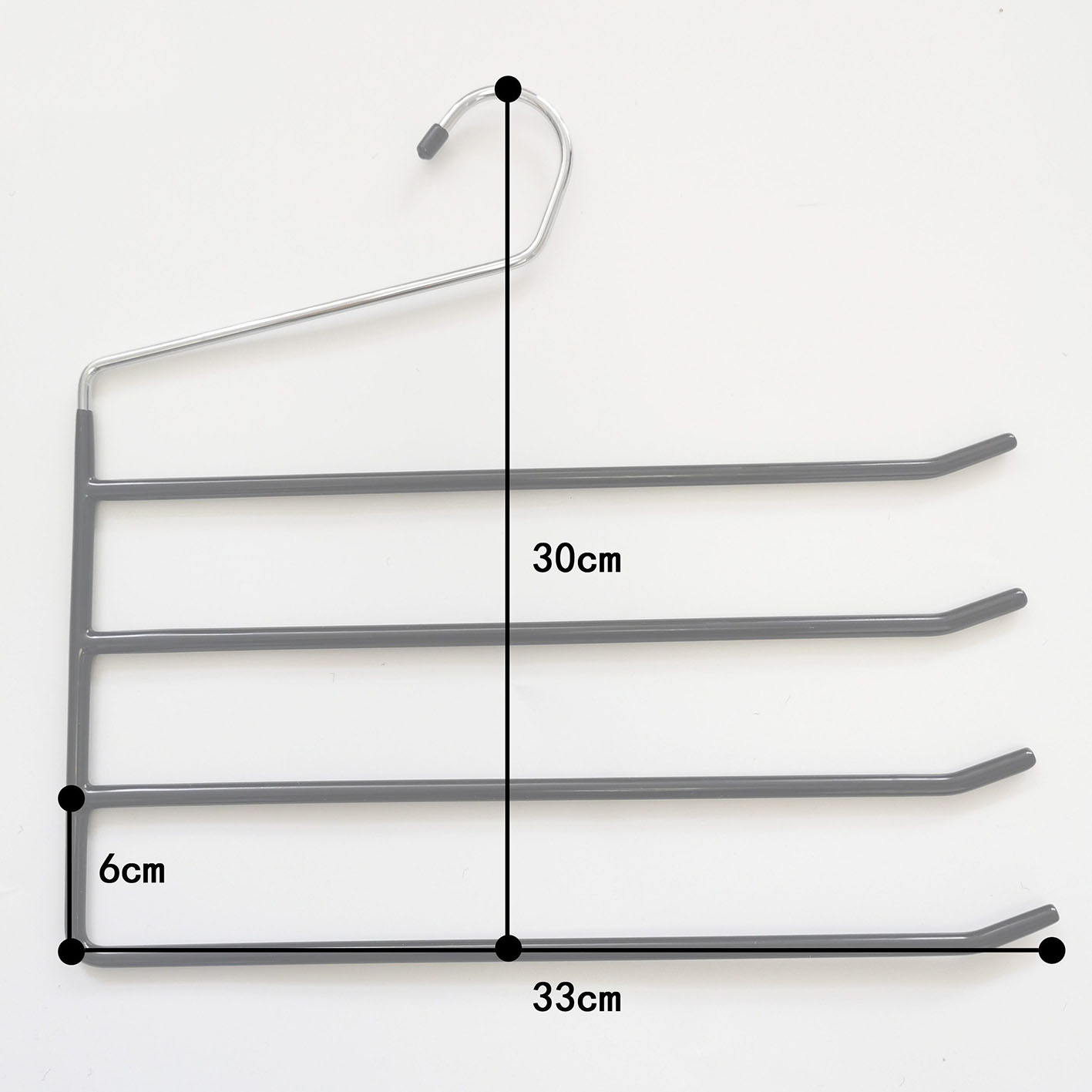 PVC Coated Space Saving Multi Layers Metal Tie Trousers Scarf Hanger
