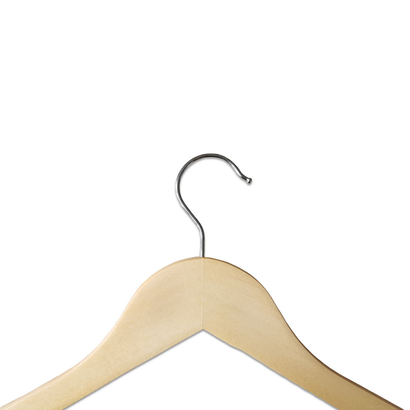 Natural Wooden Clothes Suit Coat Hangers with Adjustable Heavy-Duty Clips