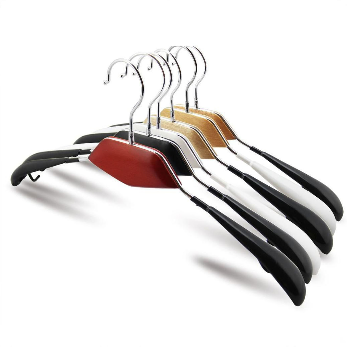 Manufacturer Non-Slip PVC Coated Wood Metal Wire Coat Hanger
