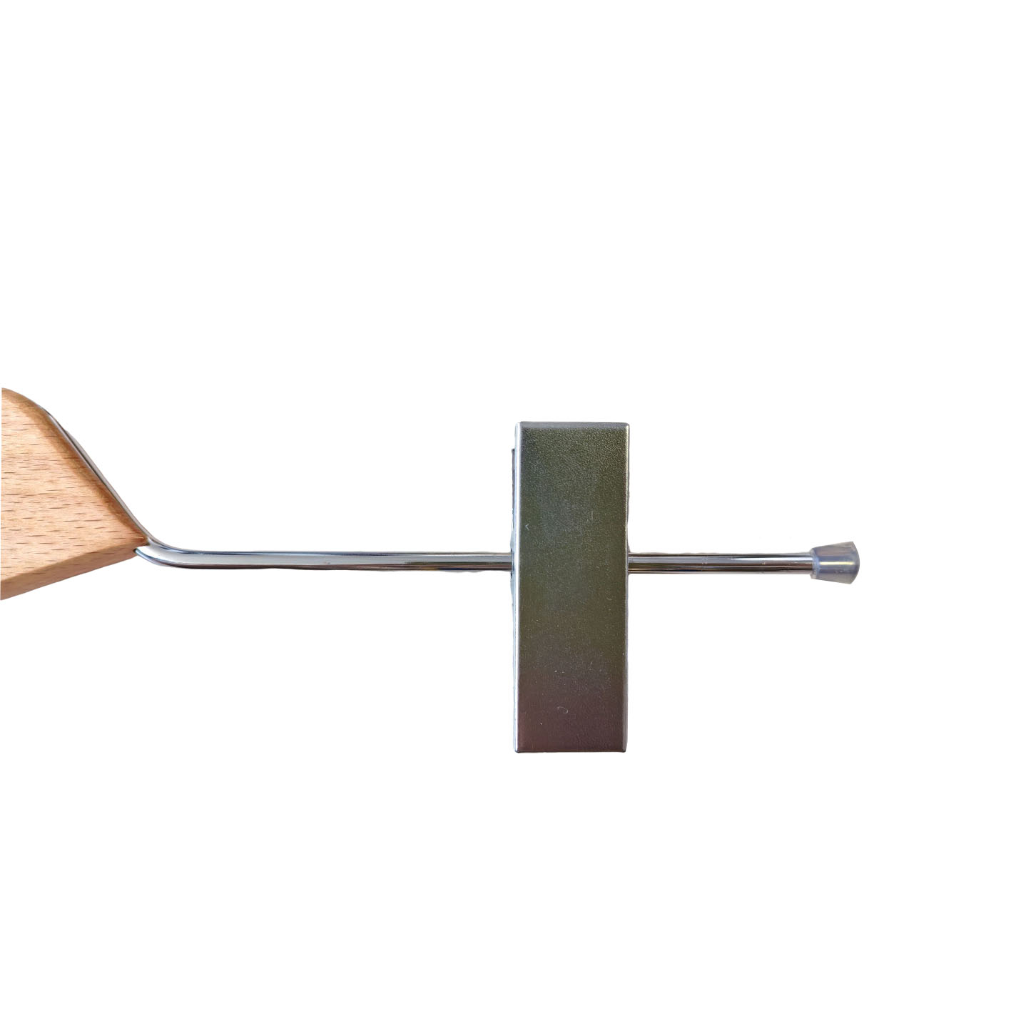 Natural Colored Wooden Hanger with Metal Clips, Hot Selling Wooden Pant Hanger