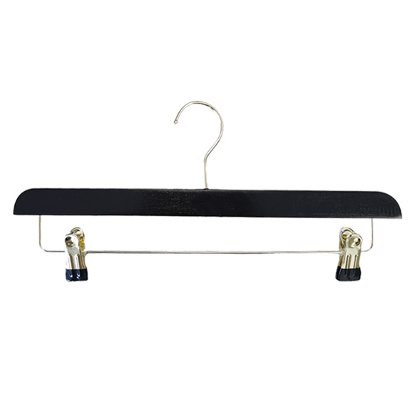 Factory Wholesale Child Wood Pant Hanger Natural Color Kids Wooden Trouser Hangers