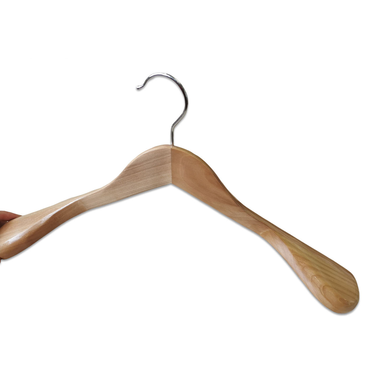 Luxury Wide Shoulder Solid Wood Suit Coat Jacket Clothes Hanger for Closet