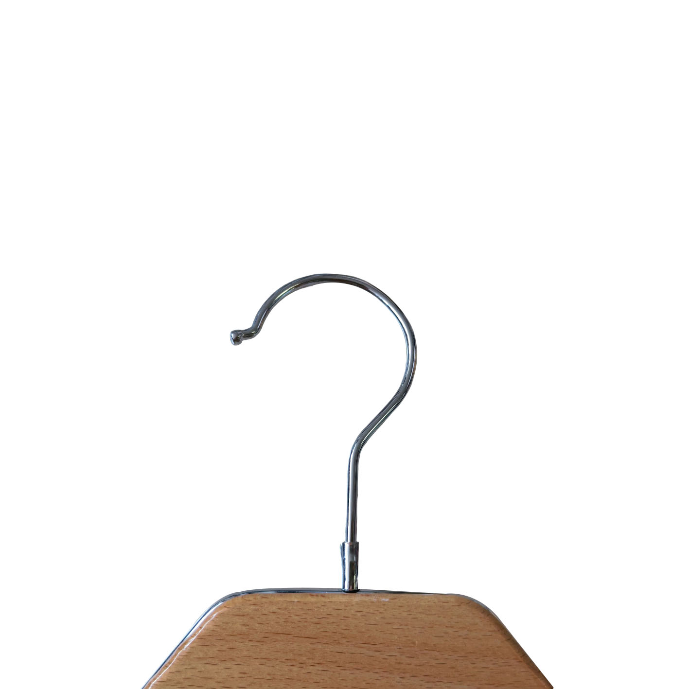 Natural Colored Wooden Hanger with Metal Clips, Hot Selling Wooden Pant Hanger