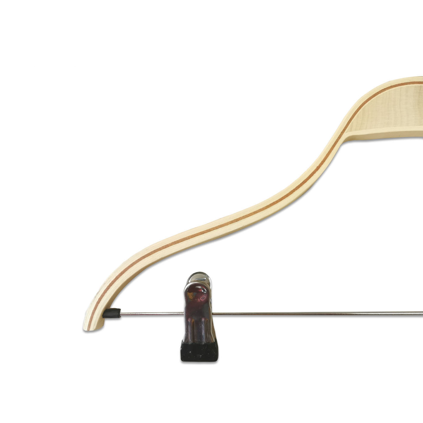 Heavy Duty Wooden Clothes Suit Pants Natural Wood Hangers with Adjustable Clips