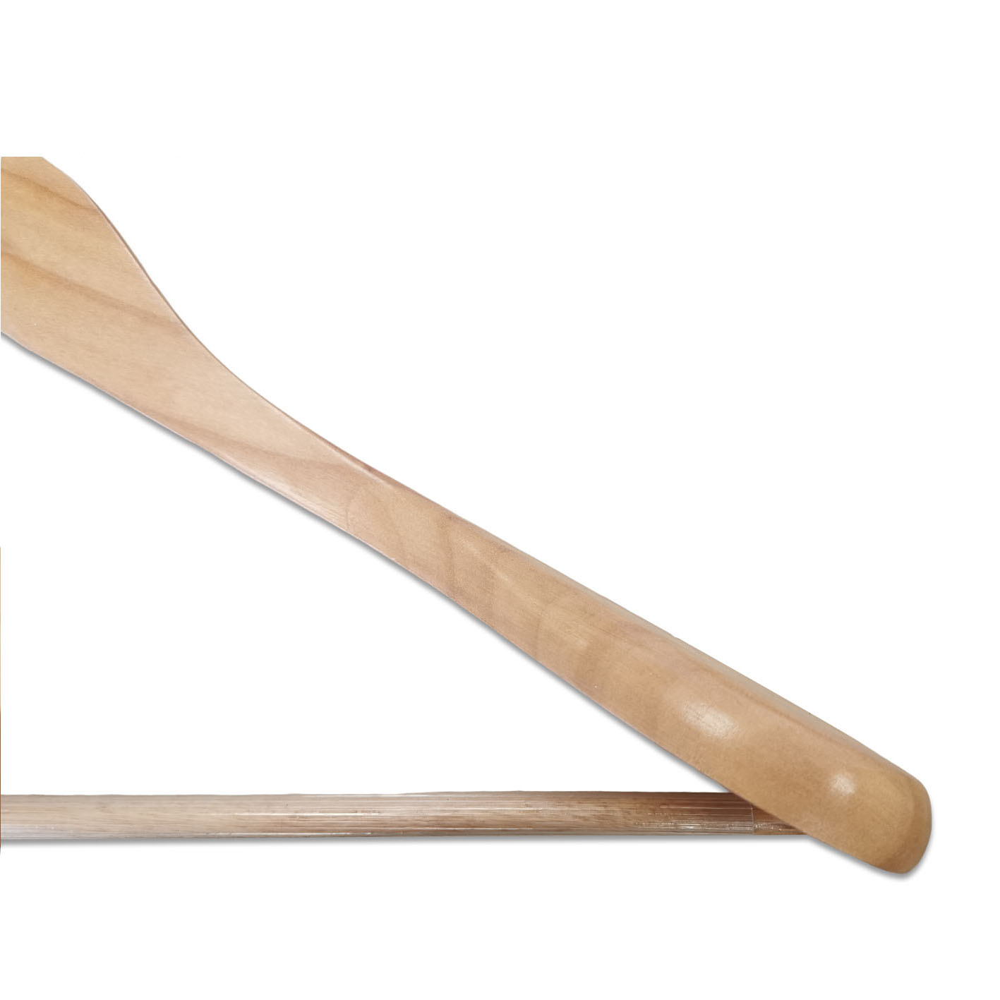 Wholesale Wide Shoulder Wooden Clothes Suit Hangers with Anti Slip Bar