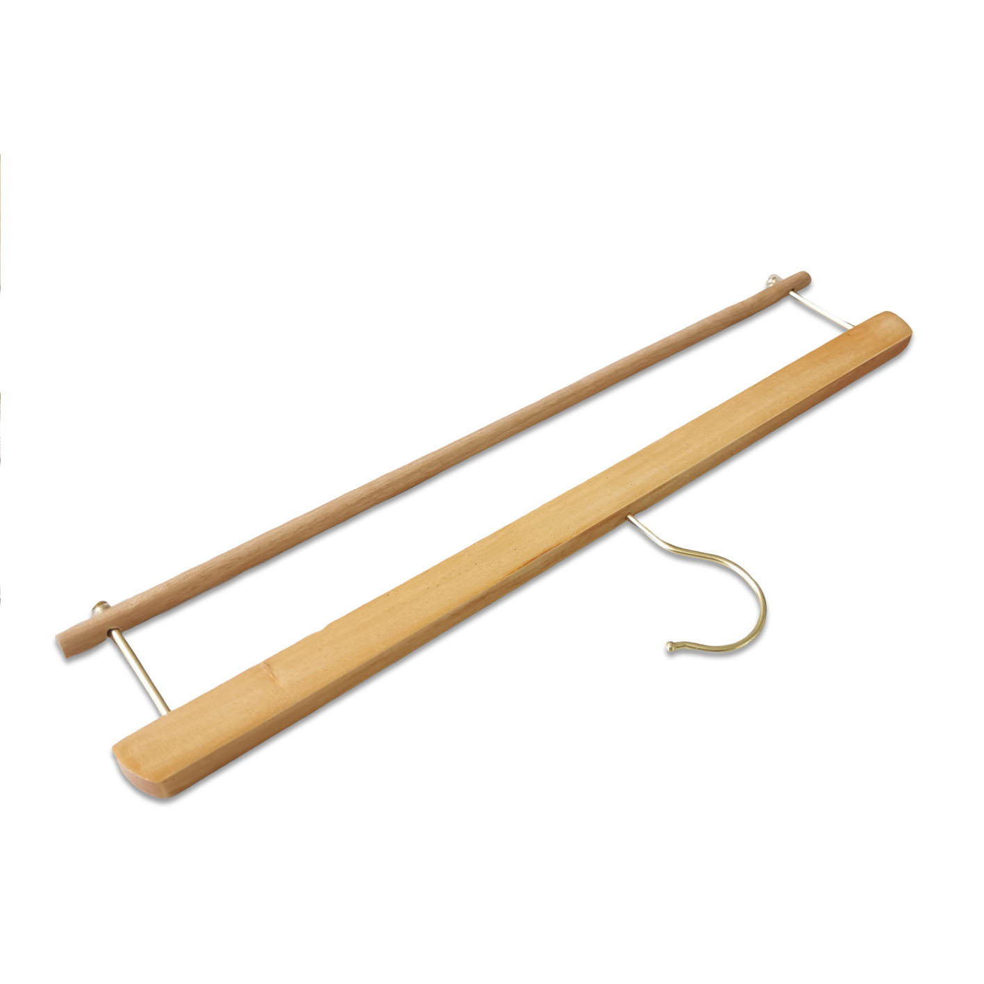 Solid Wood Natural Wooden Skirt Pants Towel Blanket Rack Hanger with Crossbar