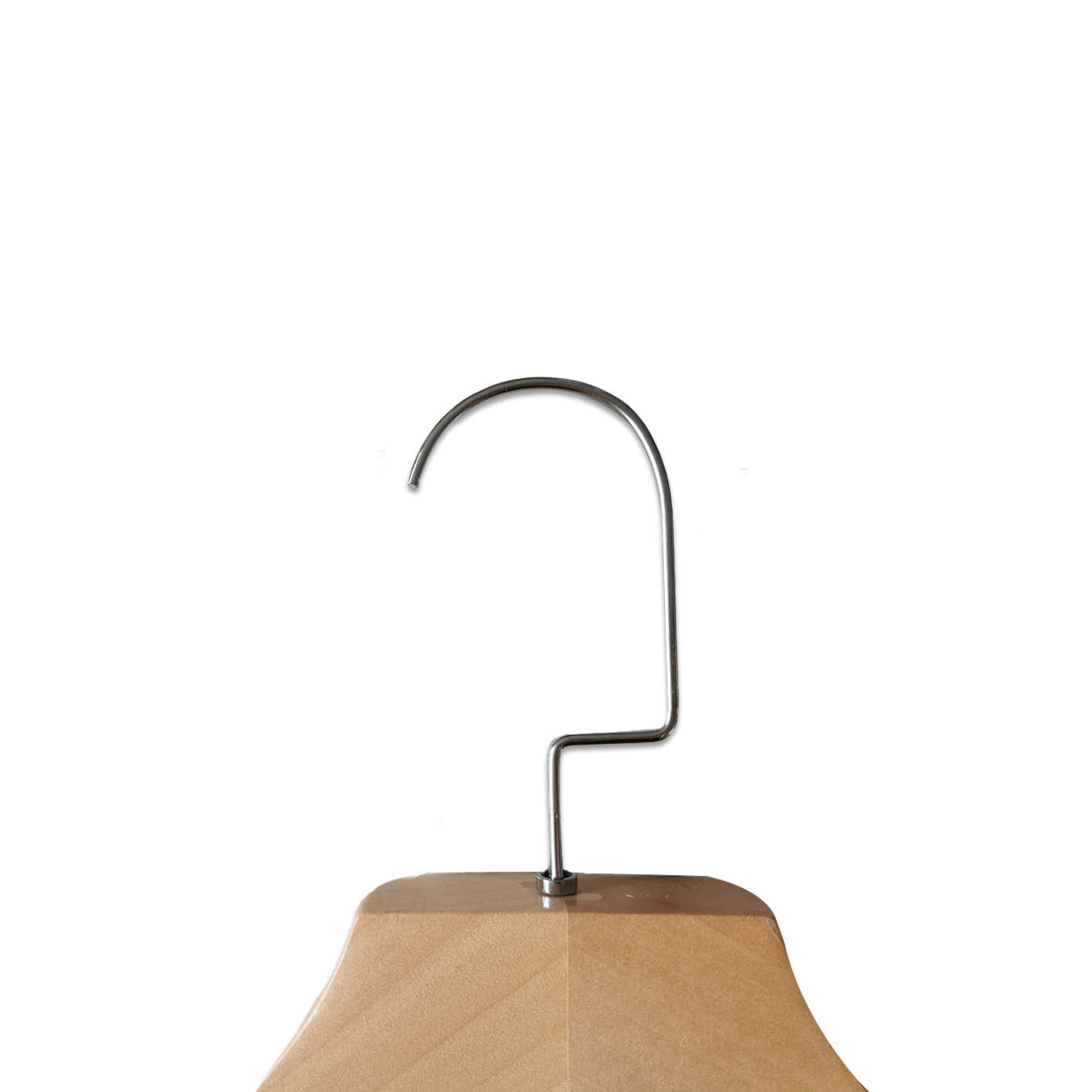 Natural Solid Wood Suit Coat Clothes Hanger with Non-Slip Pant Bar
