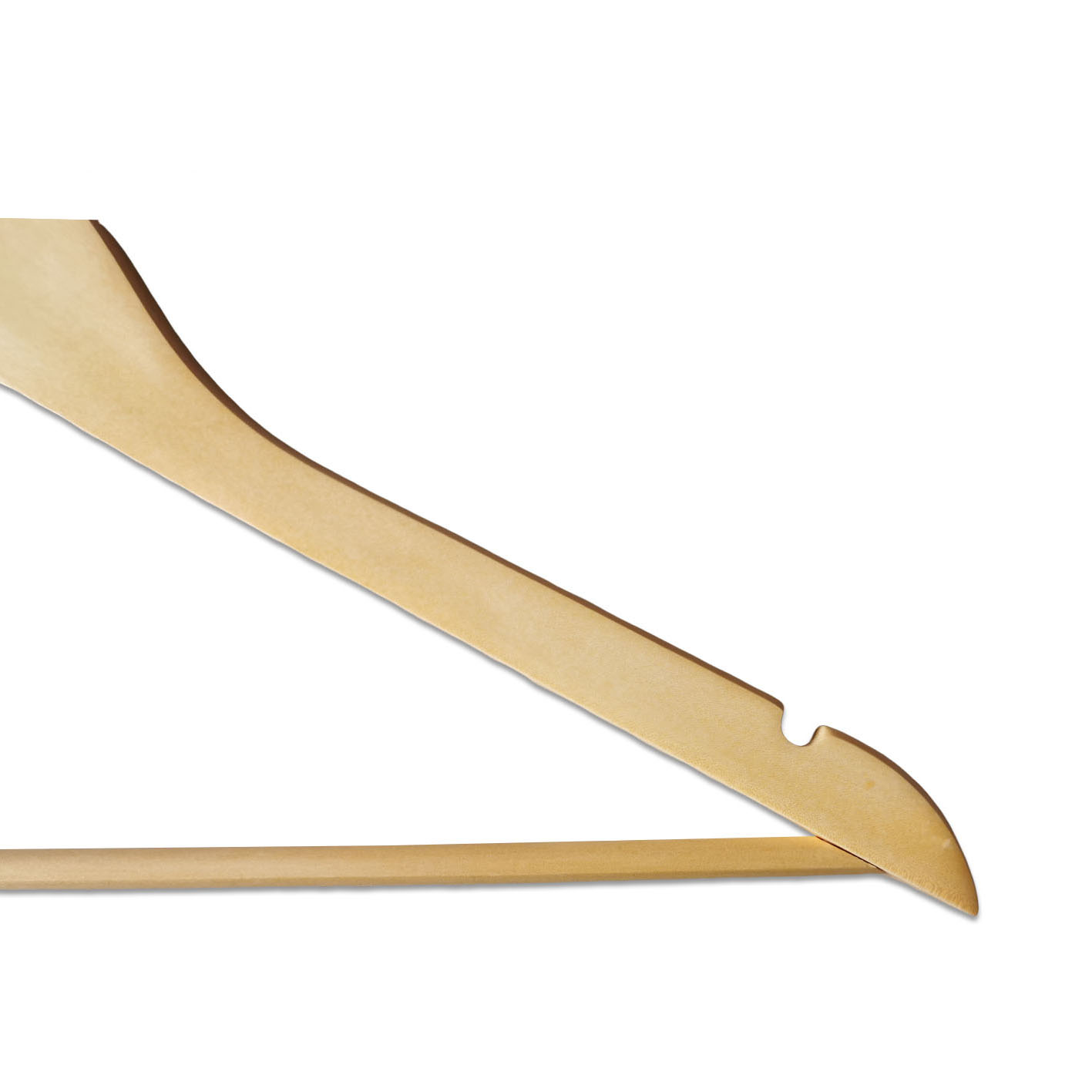 Natural Suit Clothes Slim Wood Hangers with Non-Slip Pant Bar
