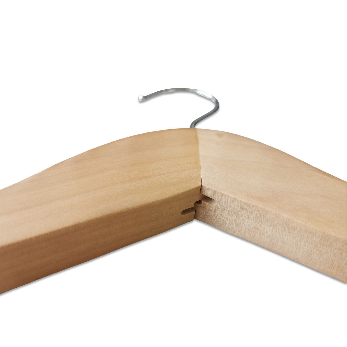 Wide Shoulder Durable Wooden Suit Coat Clothes Hangers with Locking Bar