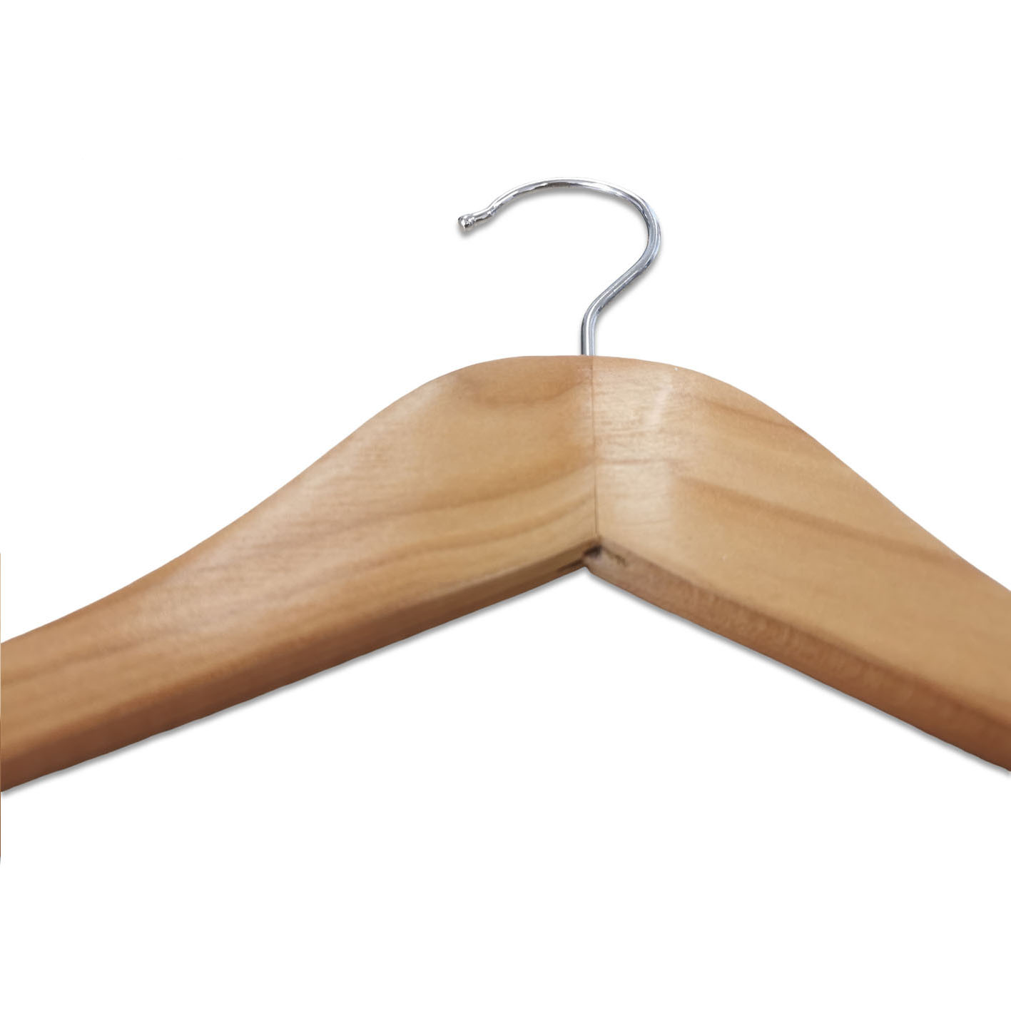 Wholesale Wide Shoulder Wooden Clothes Suit Hangers with Anti Slip Bar