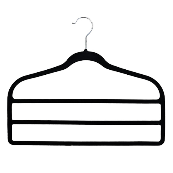 Wholesale Luxury ABS Muti-Layer Plastic Velvet Flocked Scarf Hanger