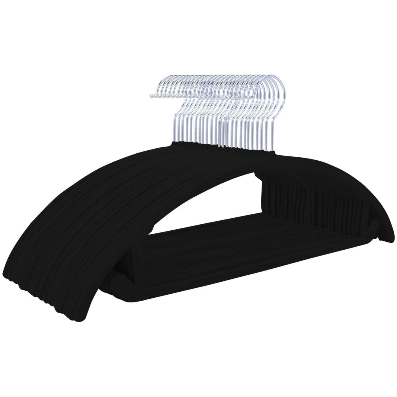 China Manufacturer Hot Selling Classic Boutique Velvet Hangers Anti-Slip Velvet Hangers for Top