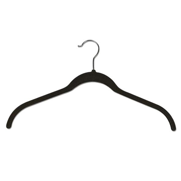 Wholesale Non-Slip Velvet Hangers Durable Space Saving Clothes Hanger Velvet Flocking Hangers