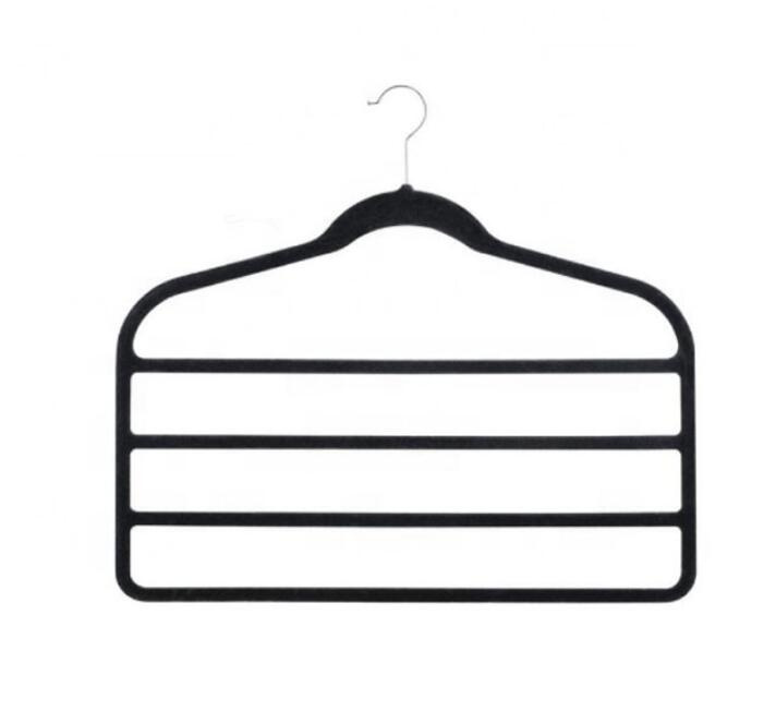 Wholesale Luxury ABS Muti-Layer Plastic Velvet Flocked Scarf Hanger