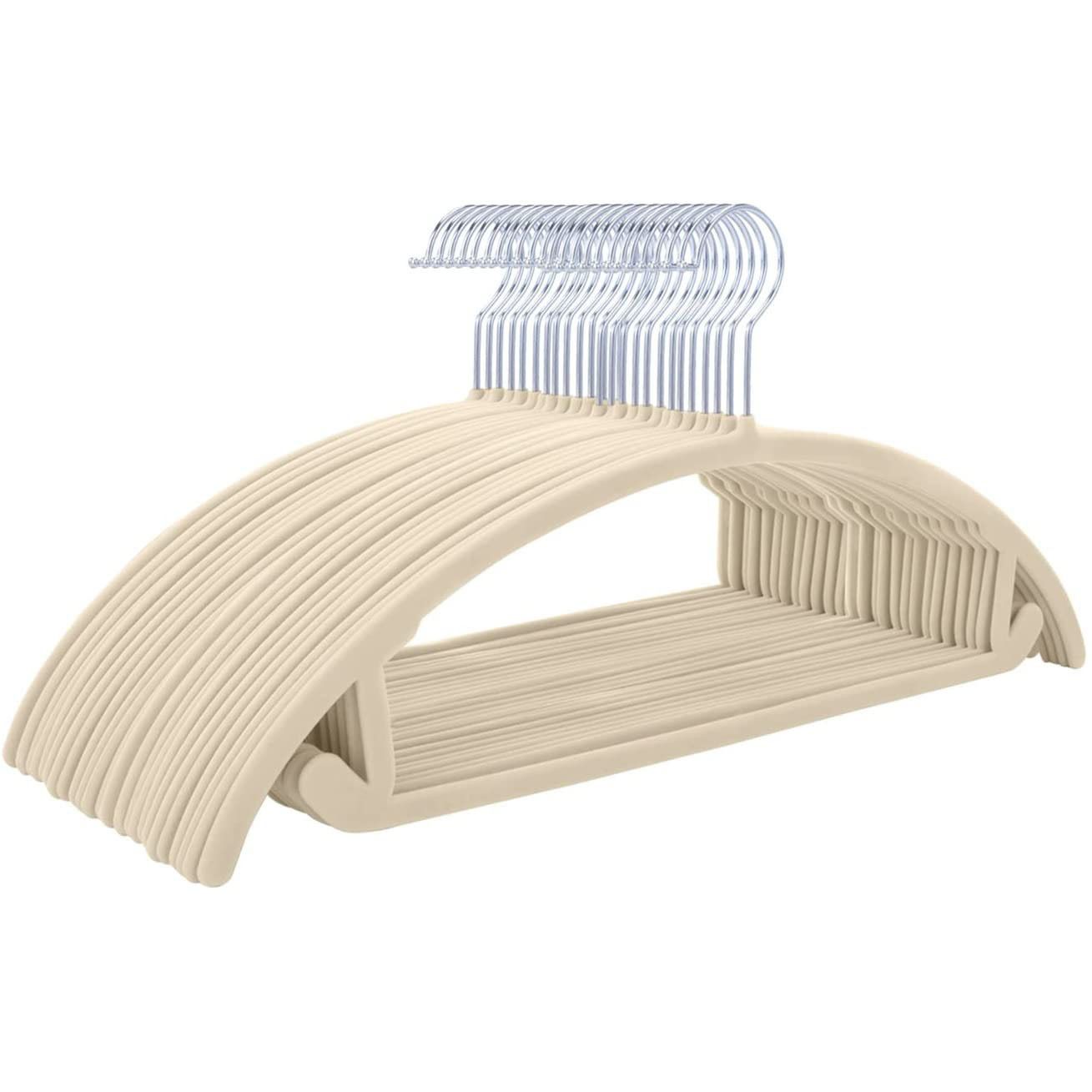 China Manufacturer Hot Selling Classic Boutique Velvet Hangers Anti-Slip Velvet Hangers for Top