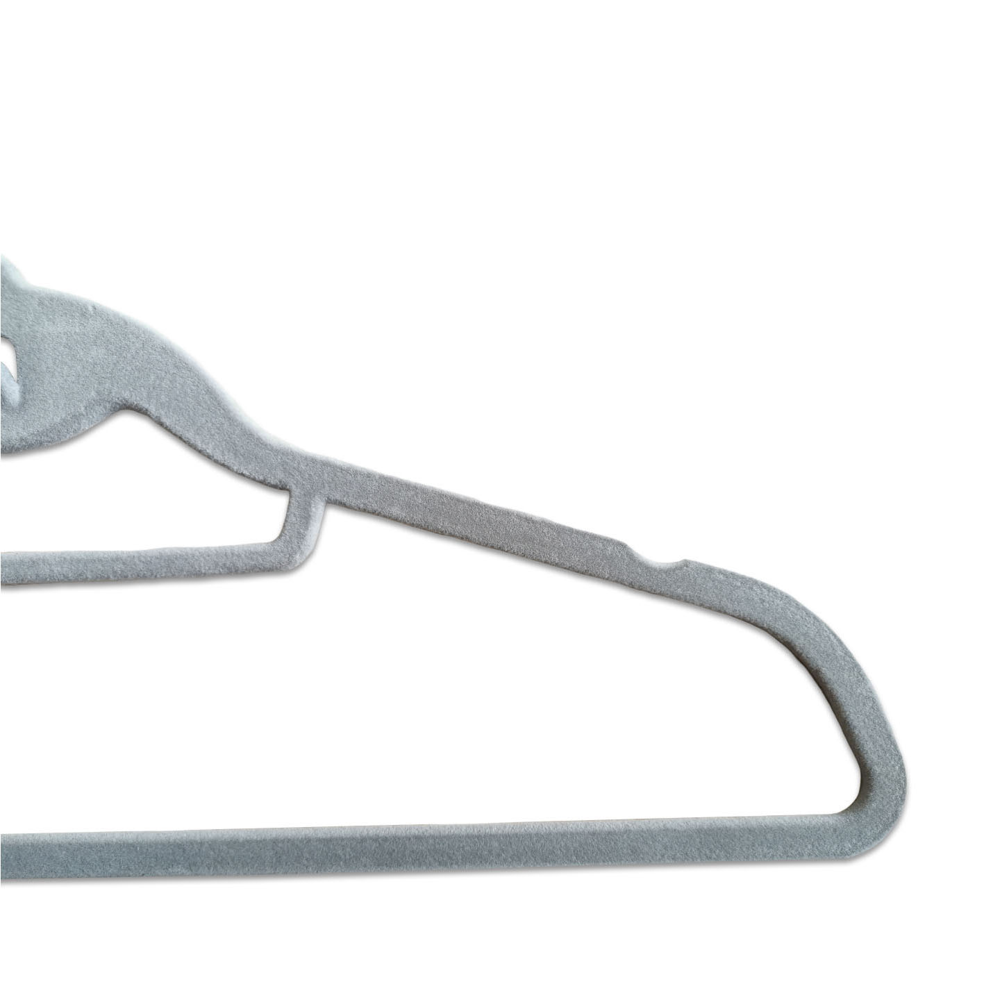 Non-Slip Stackable Space Saving Velvet Felt Hanger with Cascading Hooks