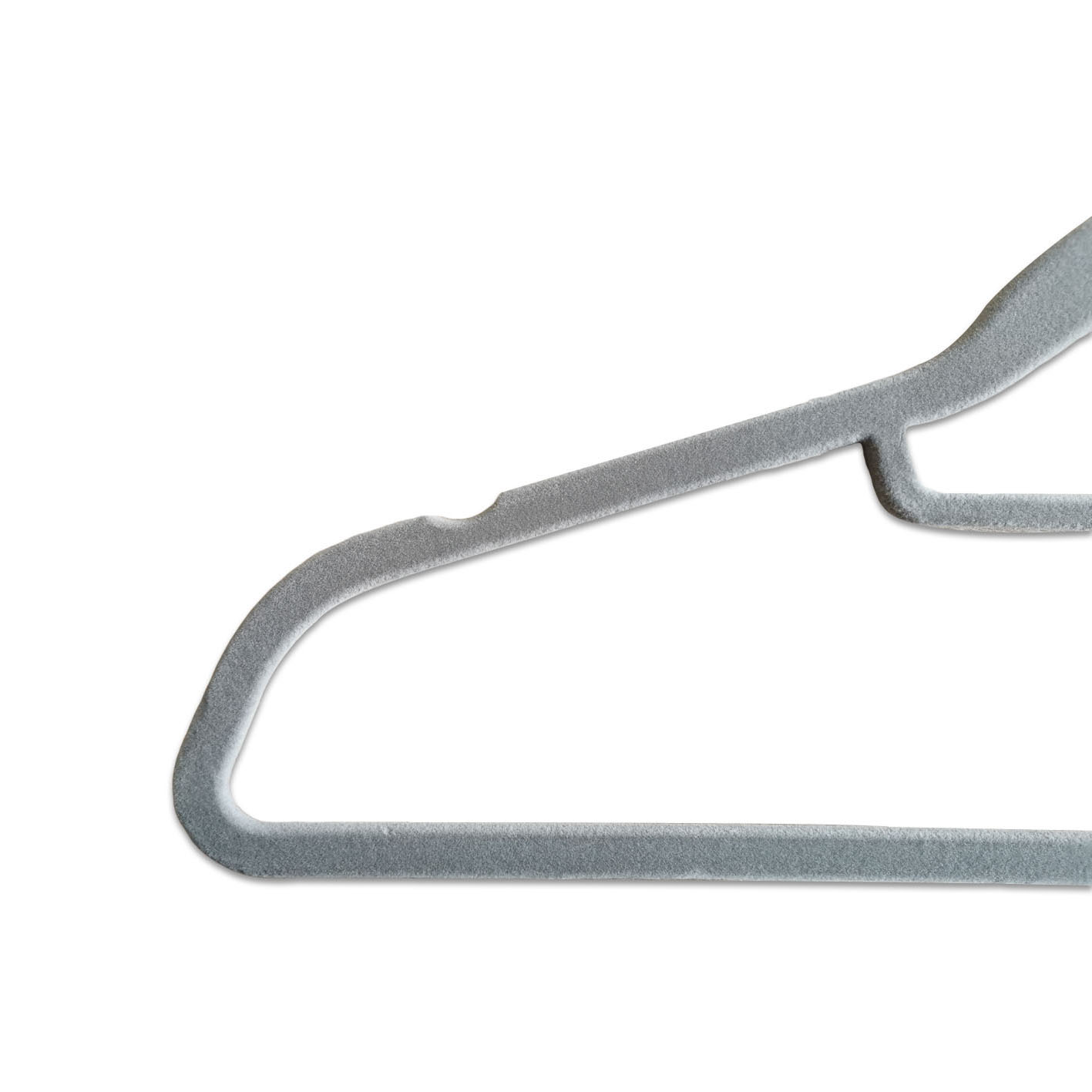 Non-Slip Stackable Space Saving Velvet Felt Hanger with Cascading Hooks