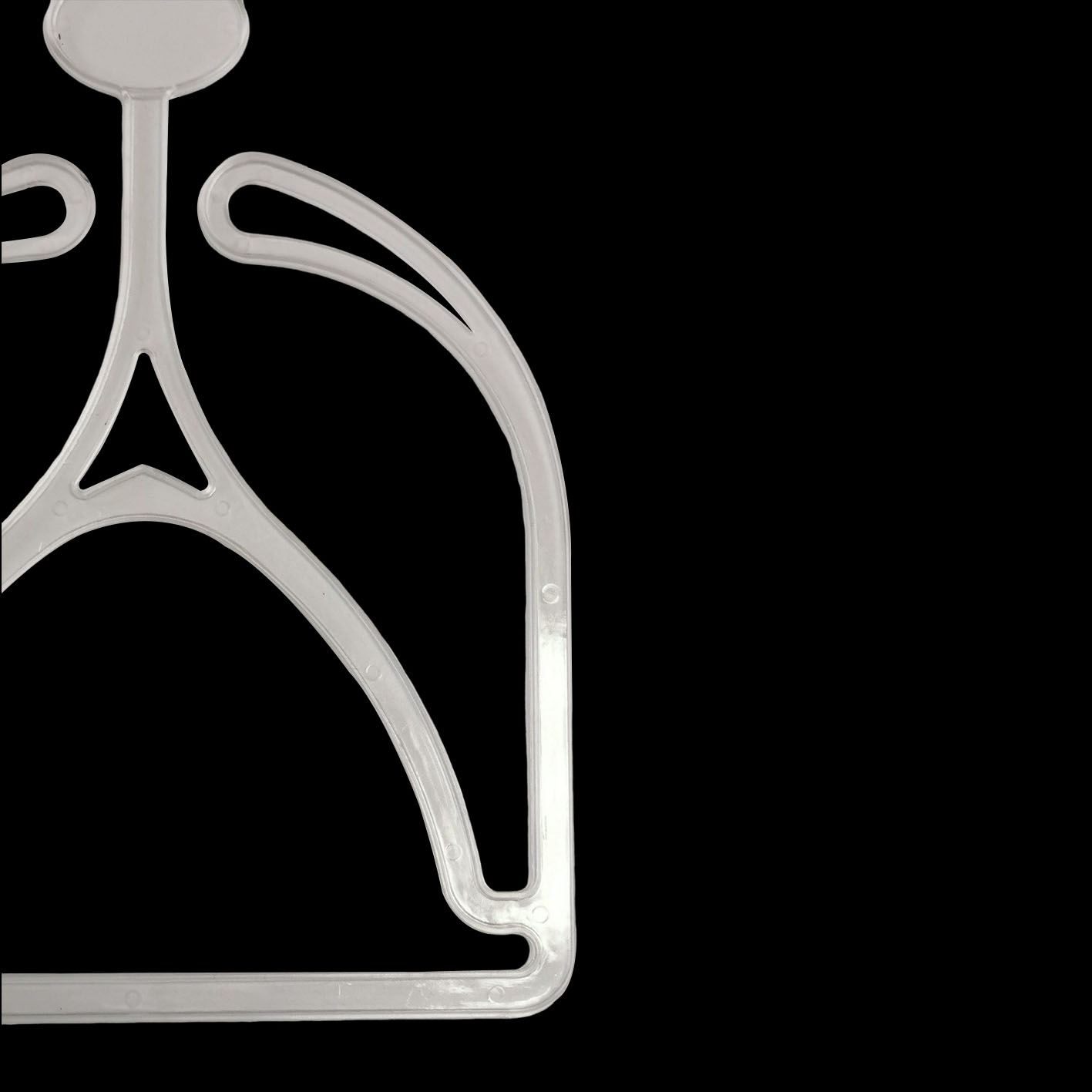 Quality Display Plastic Clear Knitted Hat Scarf Towel Hanger