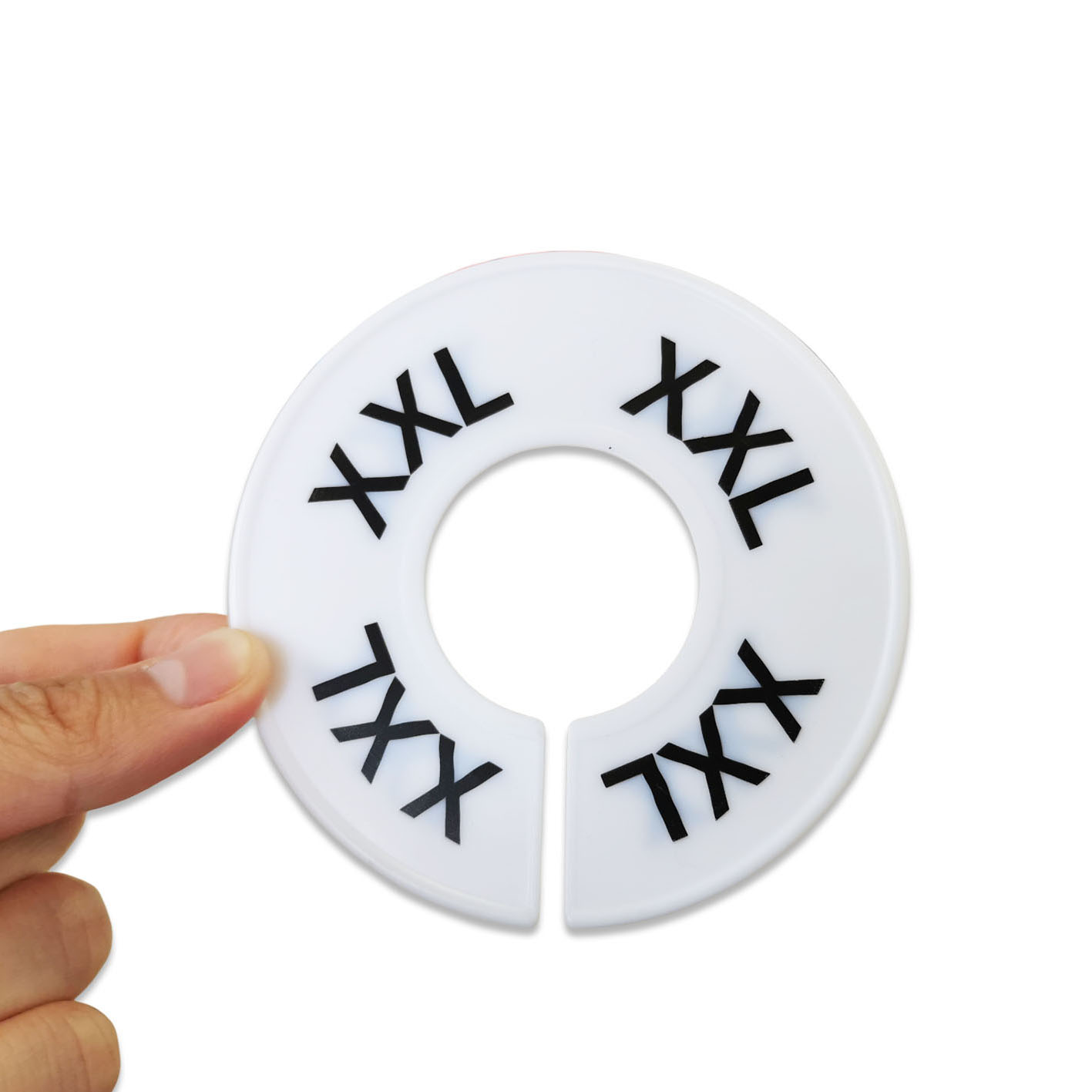 Round Clothes Rack Organizers Separators Closet Dividers with Printed Sizes