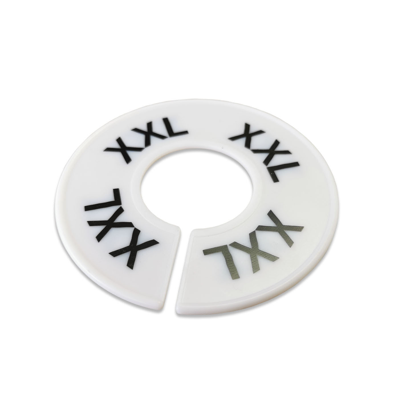 Round Clothes Rack Organizers Separators Closet Dividers with Printed Sizes