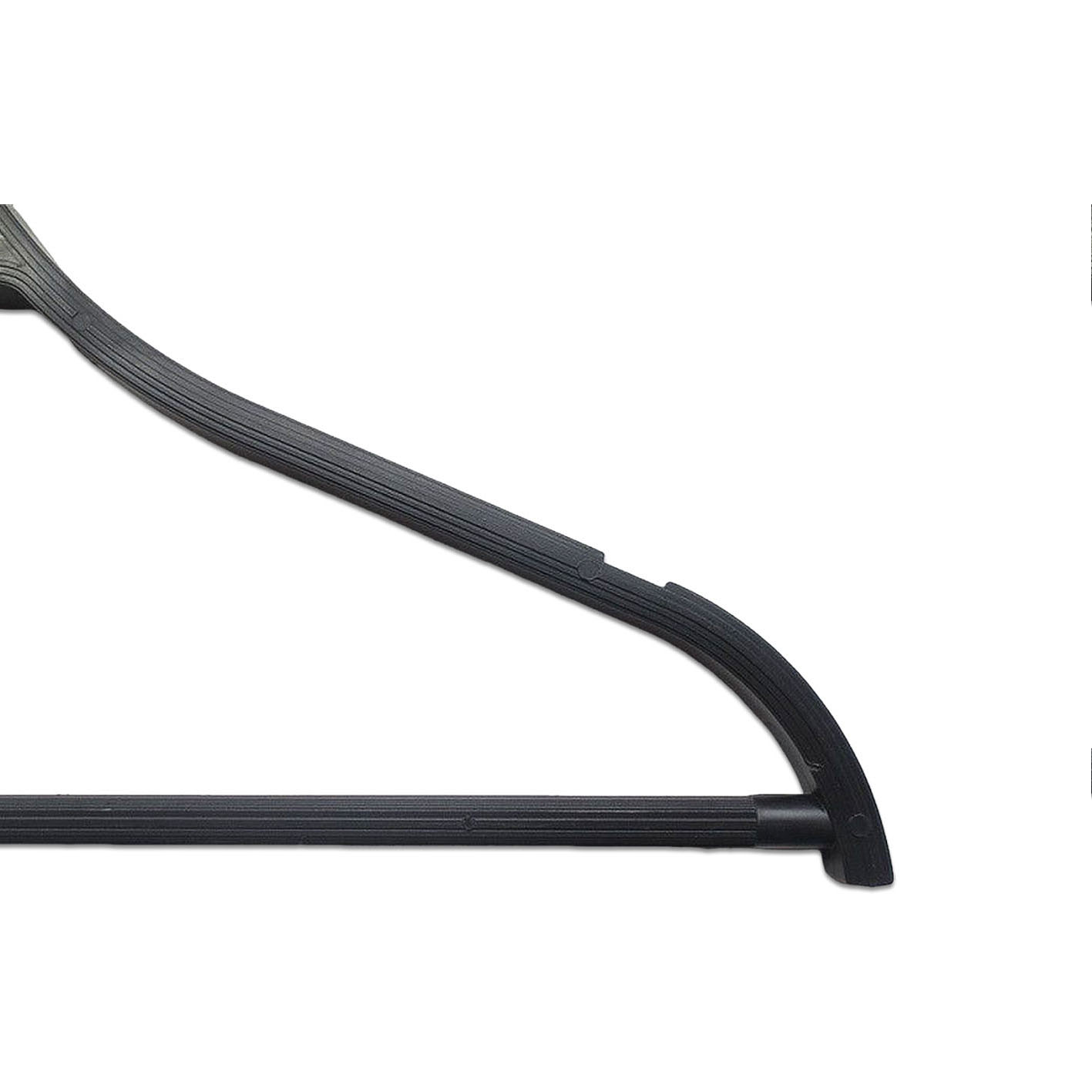 Cheap Price Black Non-Slip Plastic Clothes Hanger Pants Hanger with Bar