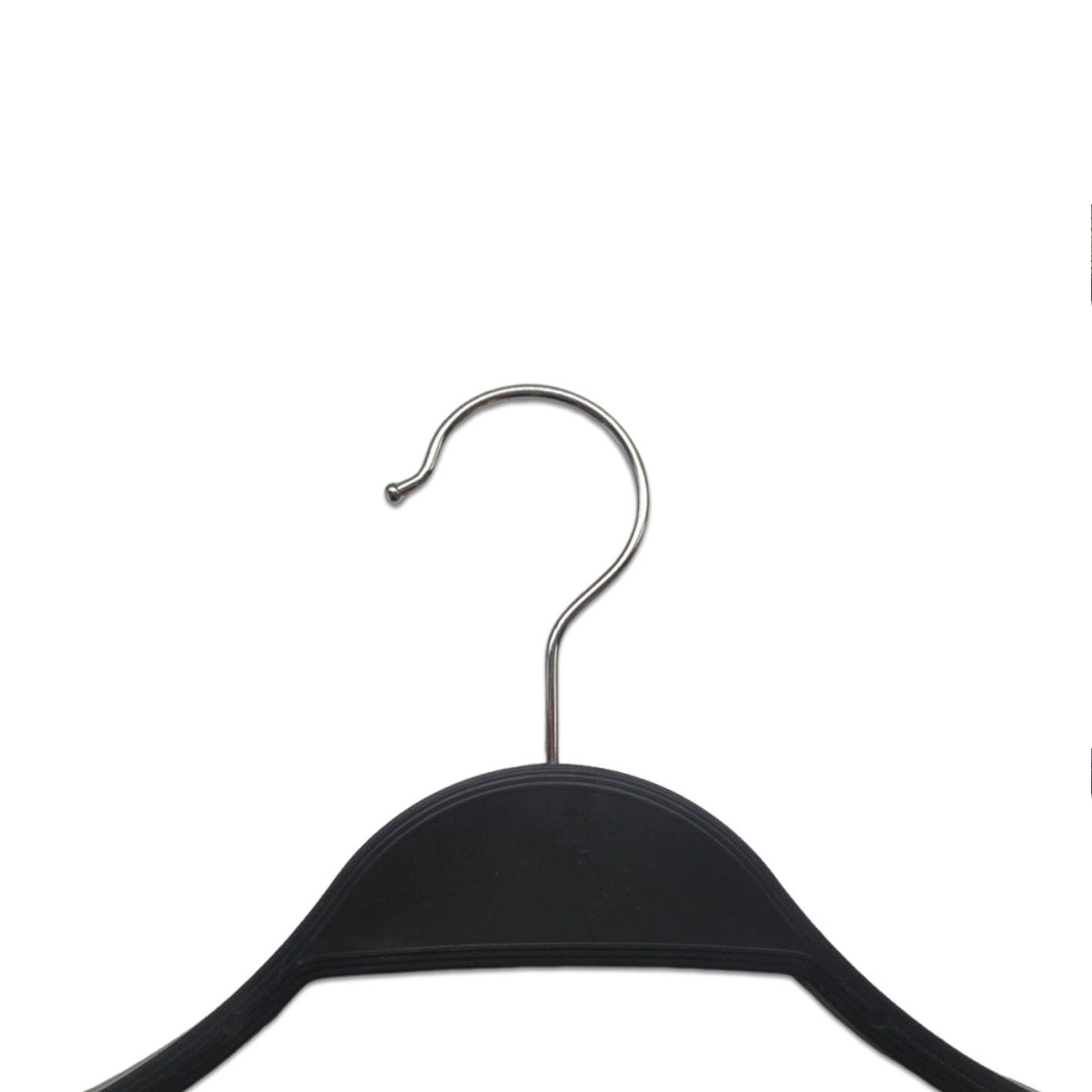 Cheap Price Black Non-Slip Plastic Clothes Hanger Pants Hanger with Bar