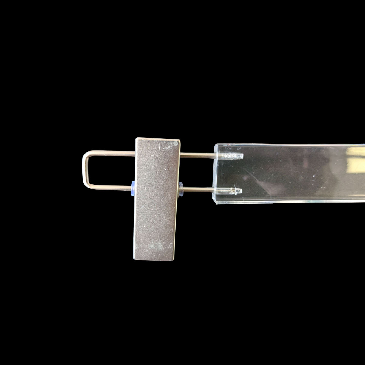 Hot Sale Acrylic Crystal Bottom Pants Hangers with Non-Slip Pants Clips