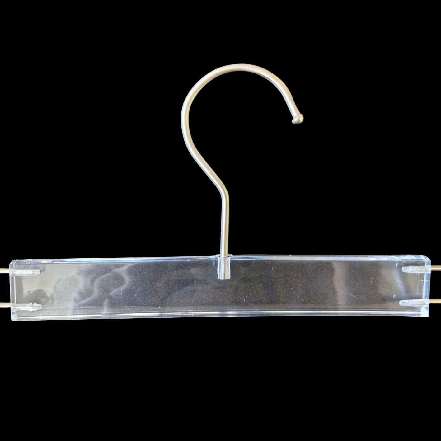 Hot Sale Acrylic Crystal Bottom Pants Hangers with Non-Slip Pants Clips