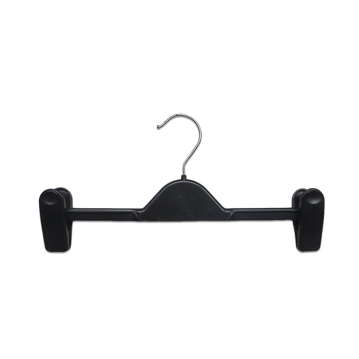 Custom Logo PS Plastic Baby Clothes Kids Pants Hanger with Clips