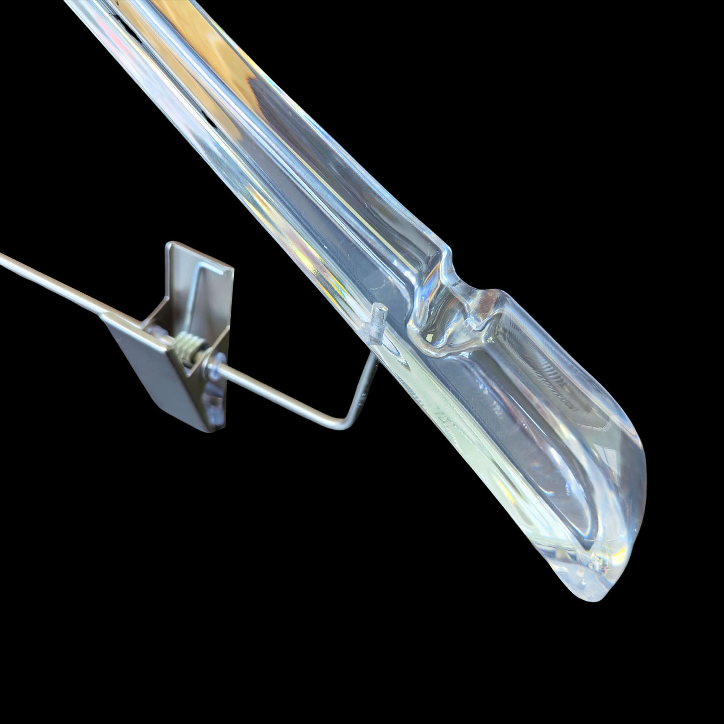 Wholesale Luxury Transparent Plastic Coat Hanger Acrylic Pants Hangers with Trouser Press