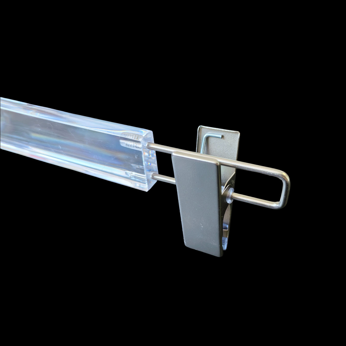 Hot Sale Acrylic Crystal Bottom Pants Hangers with Non-Slip Pants Clips