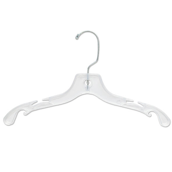 New Design 14 Inch Clear Plastic Custom Black Anti Slip Plastic Dress Suit Hangers