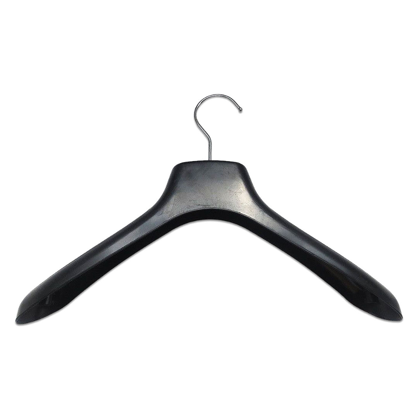 High Quality Black Plastic Clothes Suit Hanger for Men Clothes with Big Shoulder
