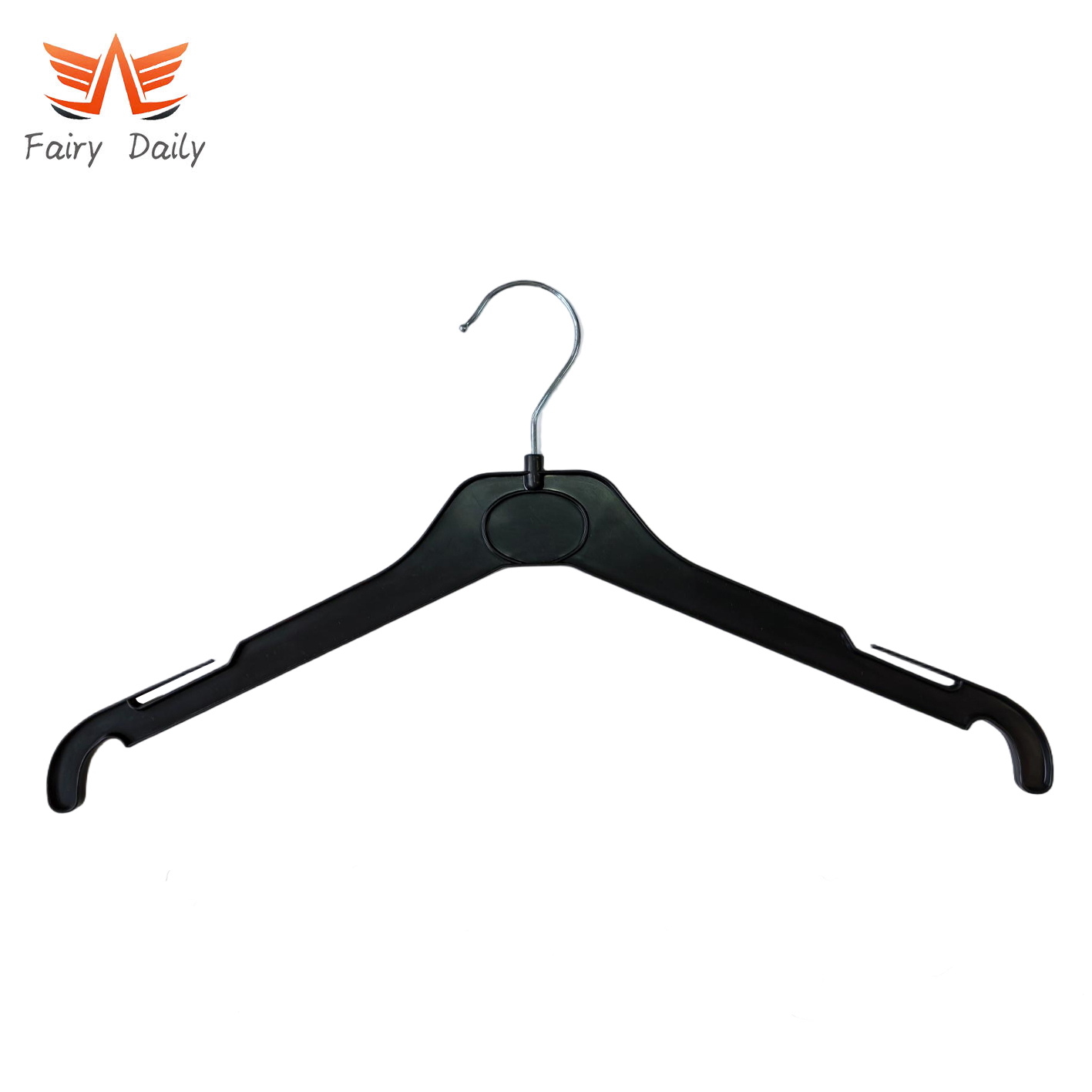 Plastic Coat Top Hanger Black Clothes Hangers for Clothes Stores