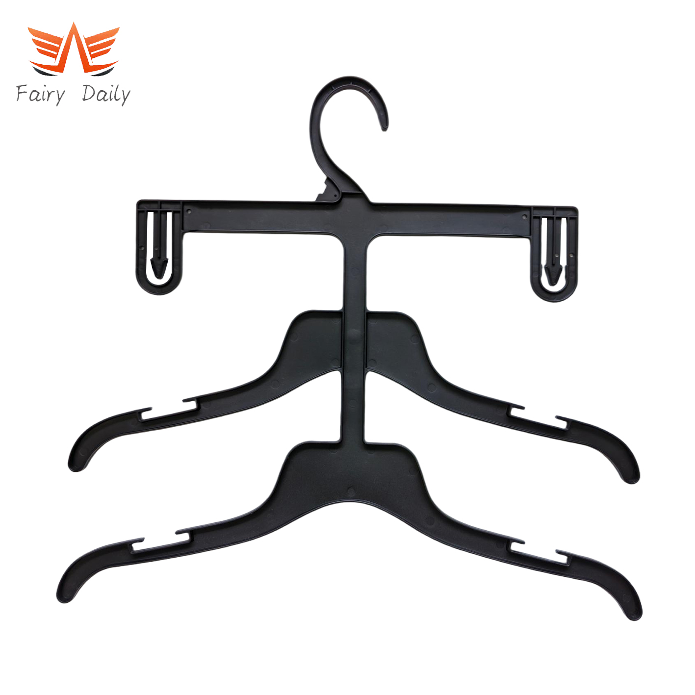 Multi-Layers Plastic Kids Clothes Top Bottom Hanger Rack